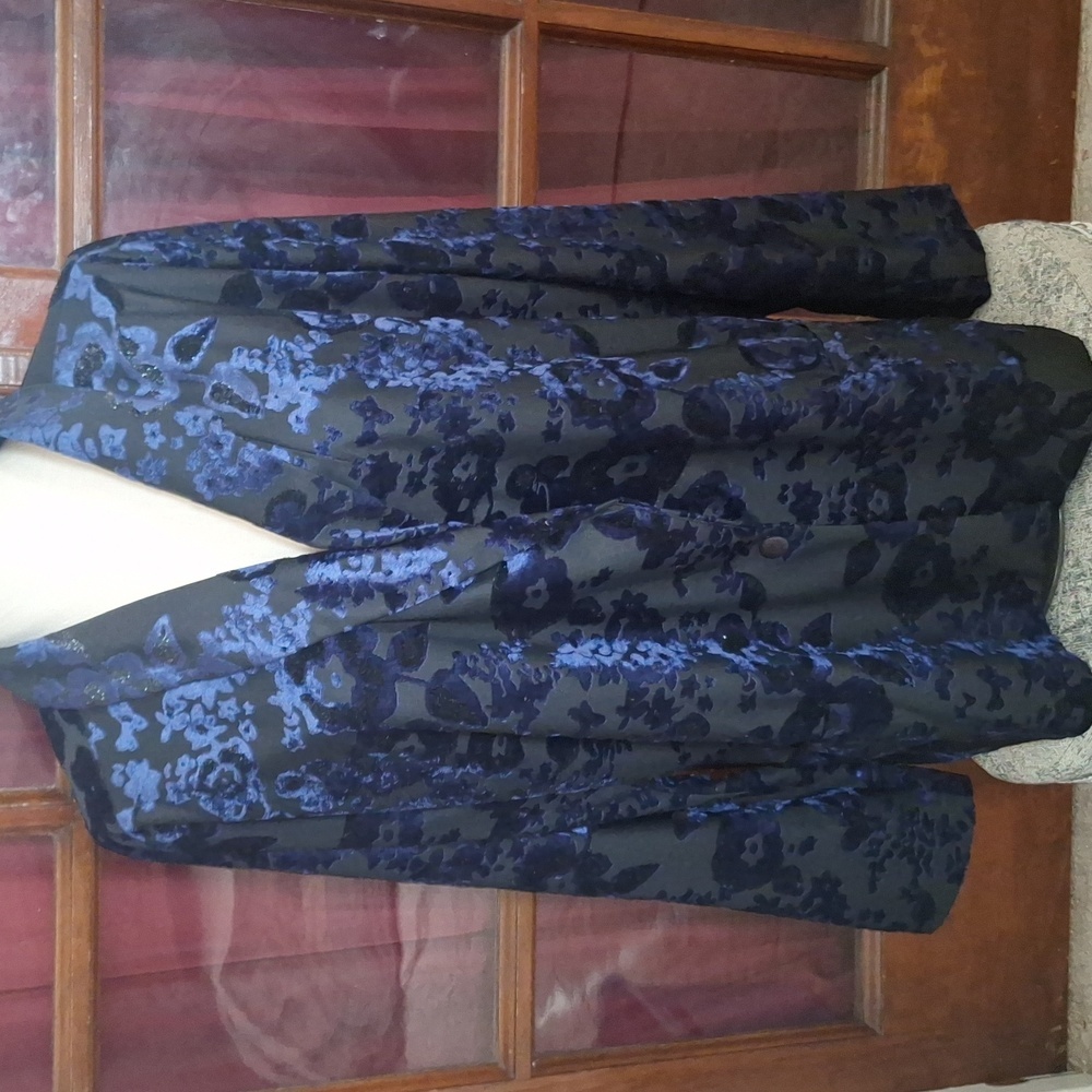 Jessica London Burn-out Velvet Formal  Blazer